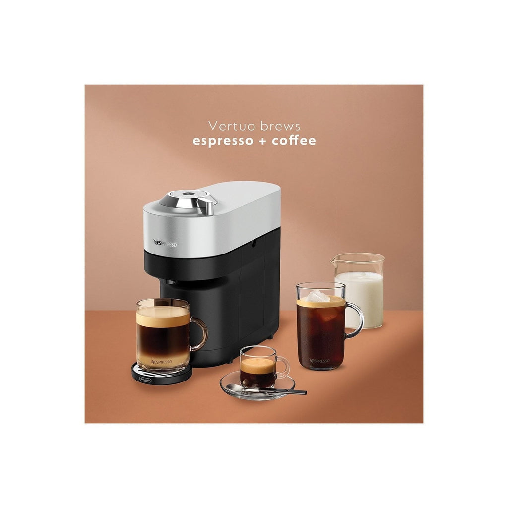 Vertuo Pop+ Deluxe Coffee Maker with Aeroccino 3 Milk Frother, 37 oz Water Tank, Five Cup Sizes