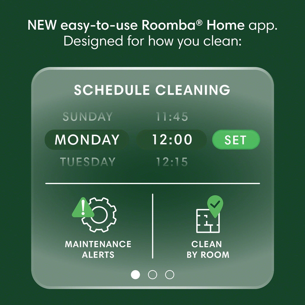Roomba 105 Vac Robot Vacuum and Self-Charging Dock with Intense Power Lifting Suction, LiDAR Navigation, for Carpet and Hard Floors, Cleans in Neat Rows, Model # Q312020
