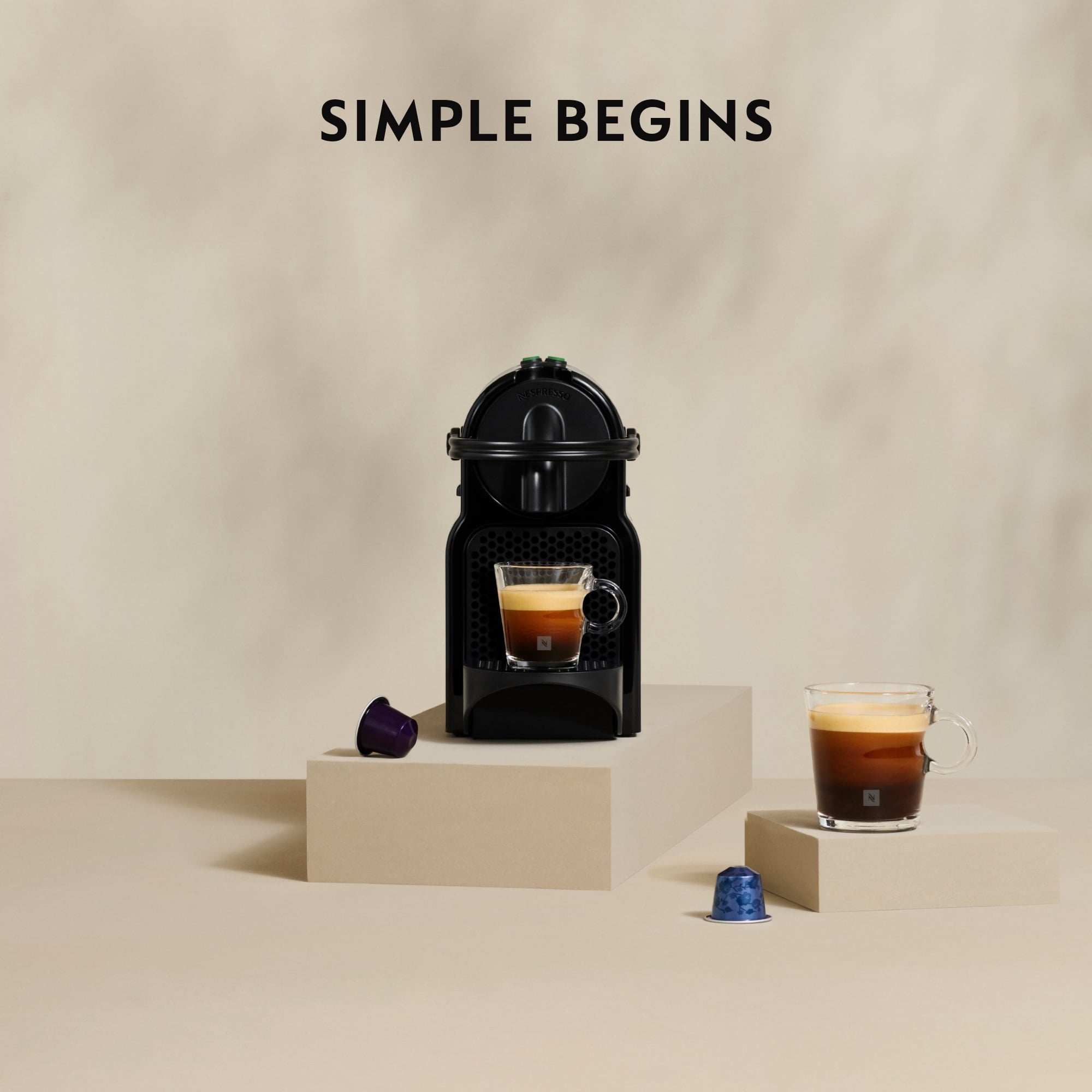 Inissia Single-Serve Espresso Machine in Black