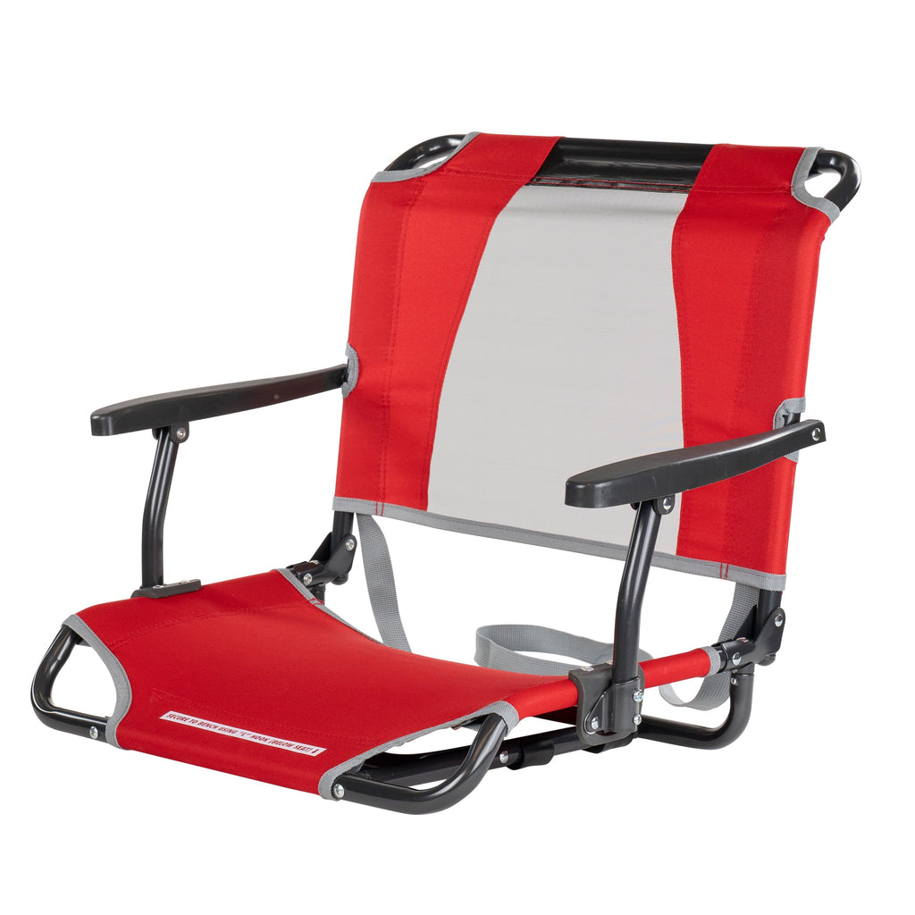 Big Comfort Stadium Seat With Armrests and Back Support for Bleachers, Red