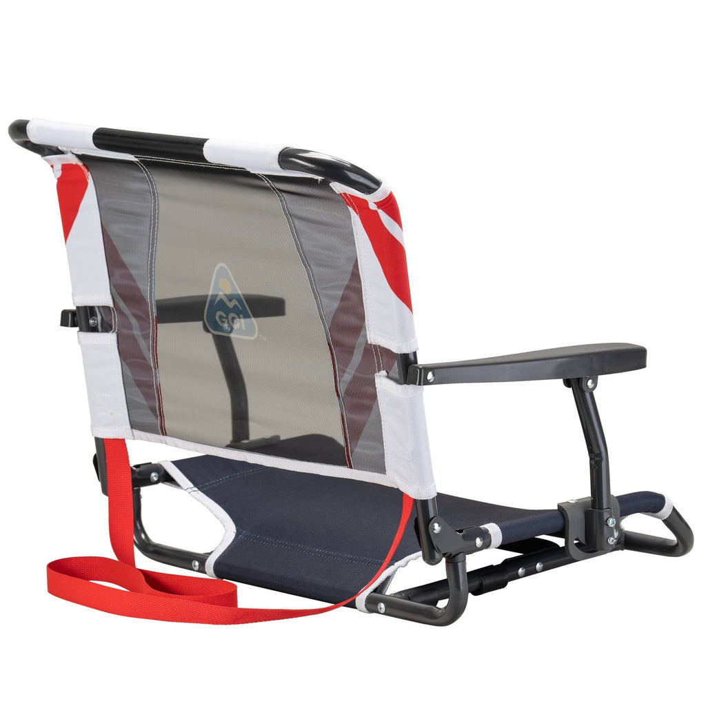 Big Comfort Stadium Seat With Armrests and Back Support for Bleachers, Red