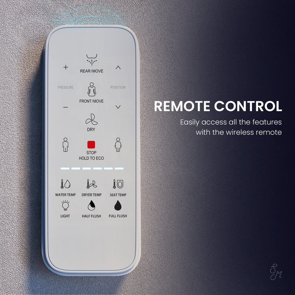 Smart Tankless Elongated Toilet and Bidet, Touchless Vortex Dual-Flush 1.1/1.6 gpf