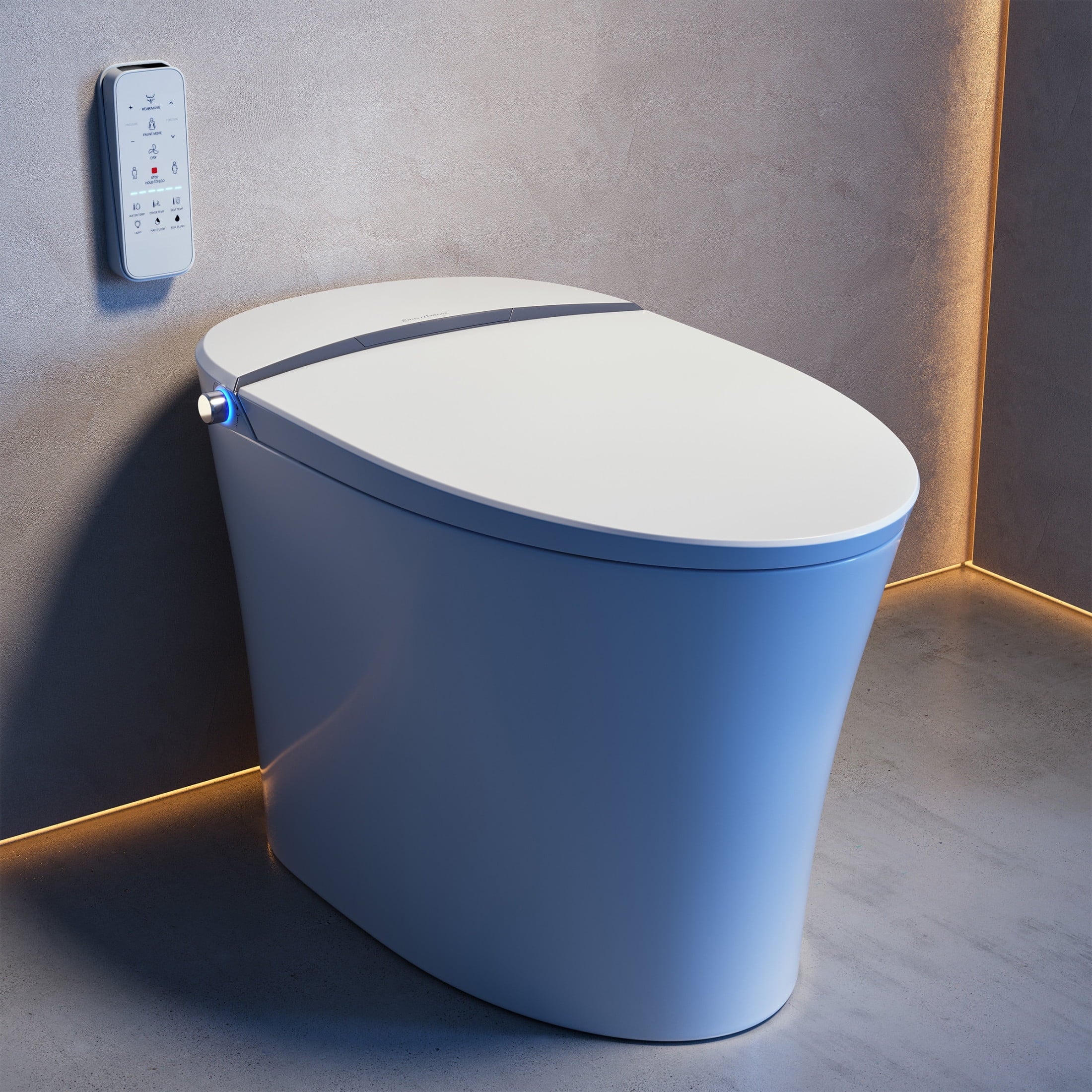 Smart Tankless Elongated Toilet and Bidet, Touchless Vortex Dual-Flush 1.1/1.6 gpf
