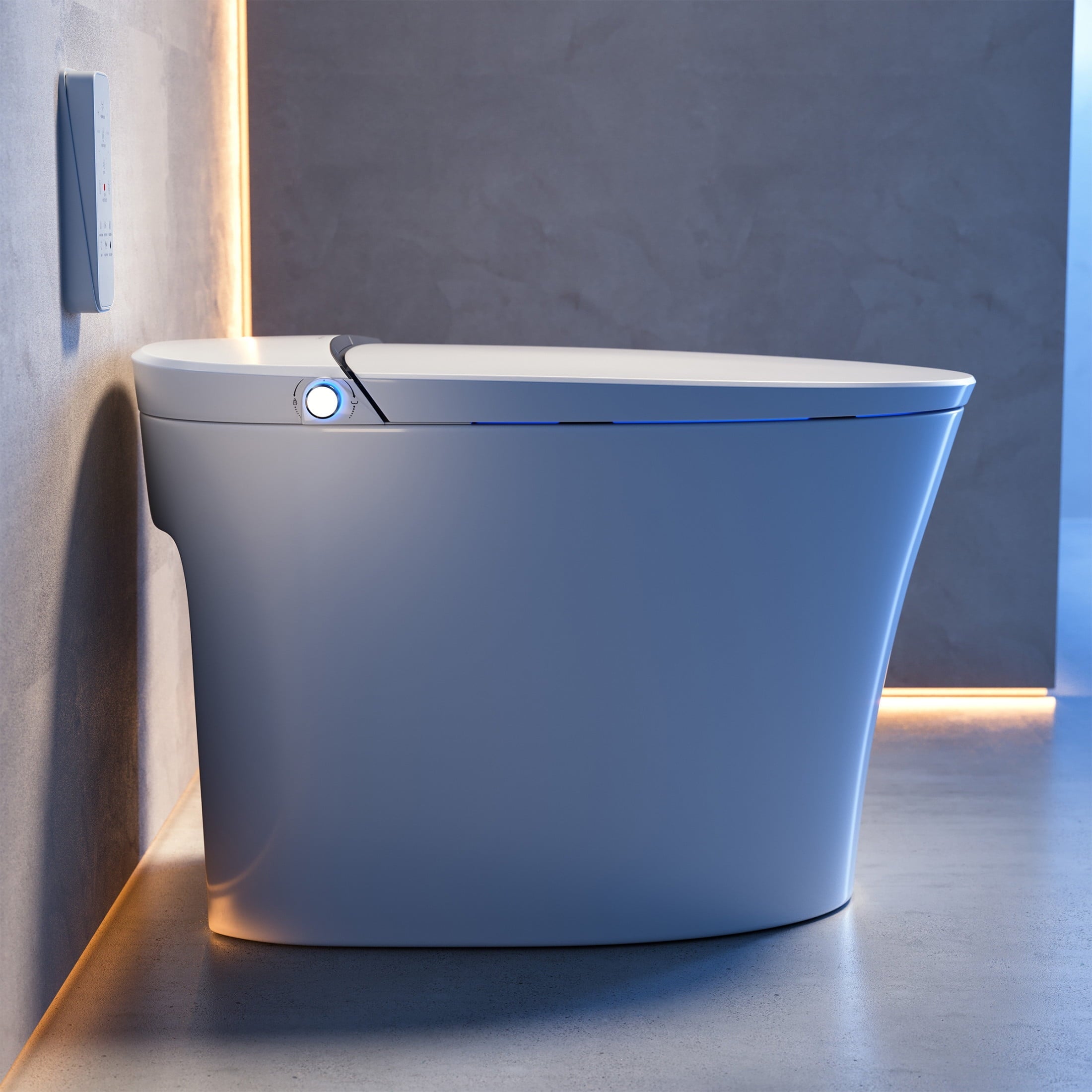 Smart Tankless Elongated Toilet and Bidet, Touchless Vortex Dual-Flush 1.1/1.6 gpf