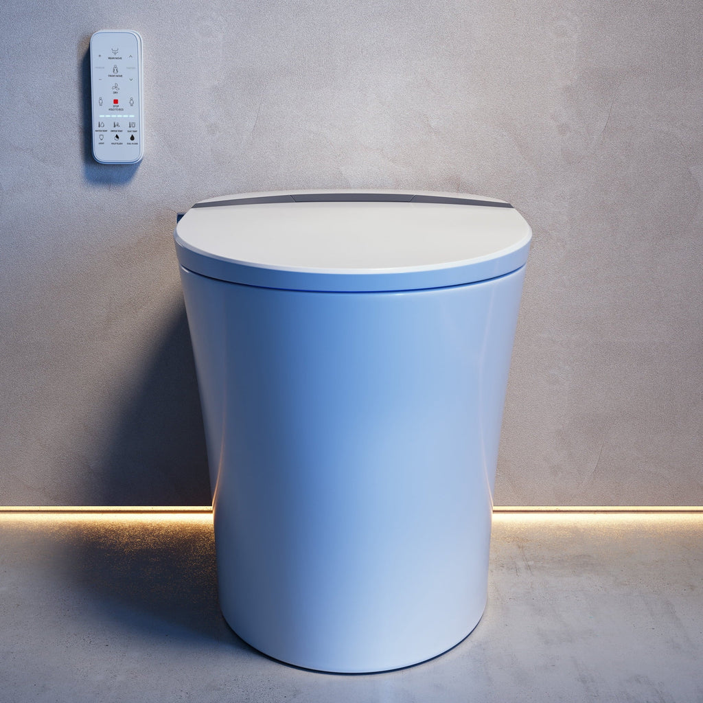 Smart Tankless Elongated Toilet and Bidet, Touchless Vortex Dual-Flush 1.1/1.6 gpf
