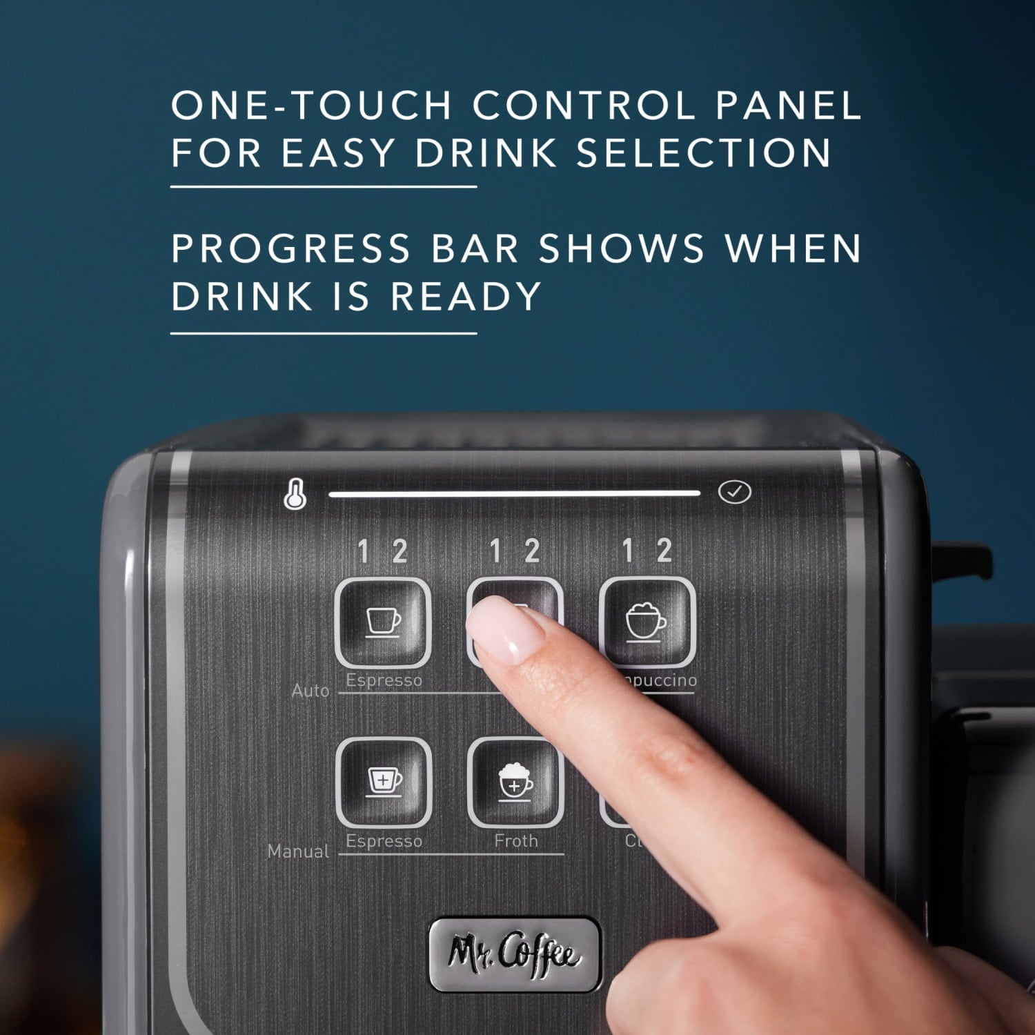 One Touch CoffeeHouse+ Espresso, Cappuccino, and Latte Maker, Grey