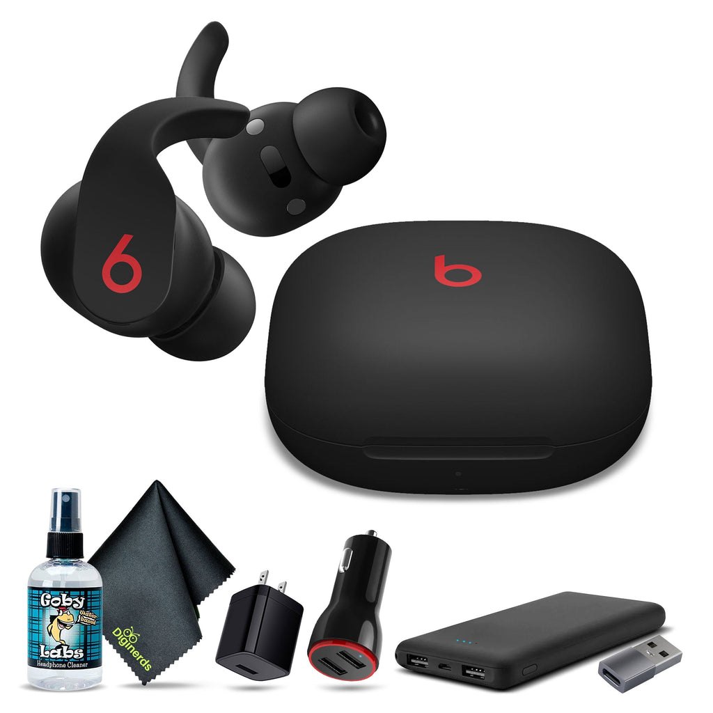 Fit Pro Noise-Canceling True Wireless In-Ear Headphones (Black) Bundle + Accessories
