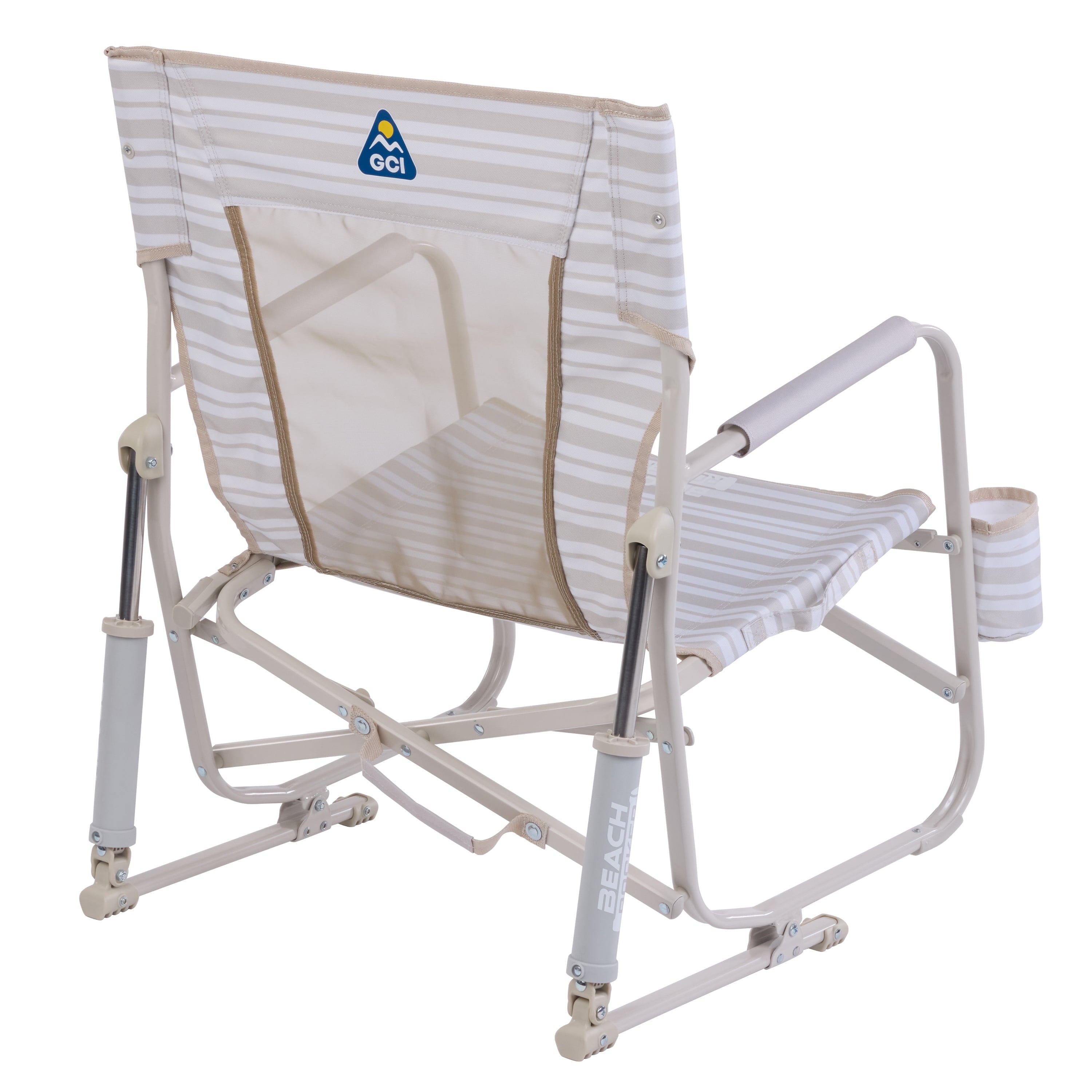 Beach Rocker Low Profile Foldable Rocking Chair, Wave Blue