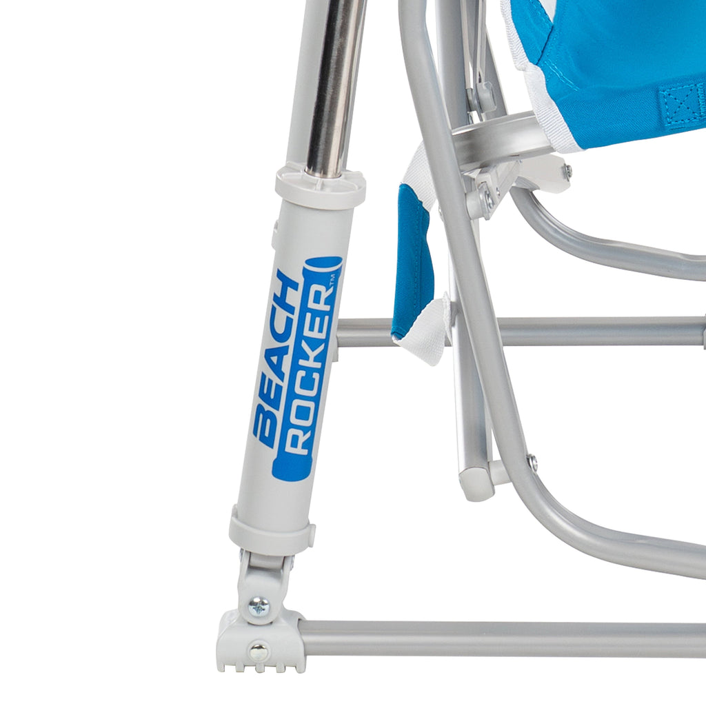 Beach Rocker Low Profile Foldable Rocking Chair, Wave Blue