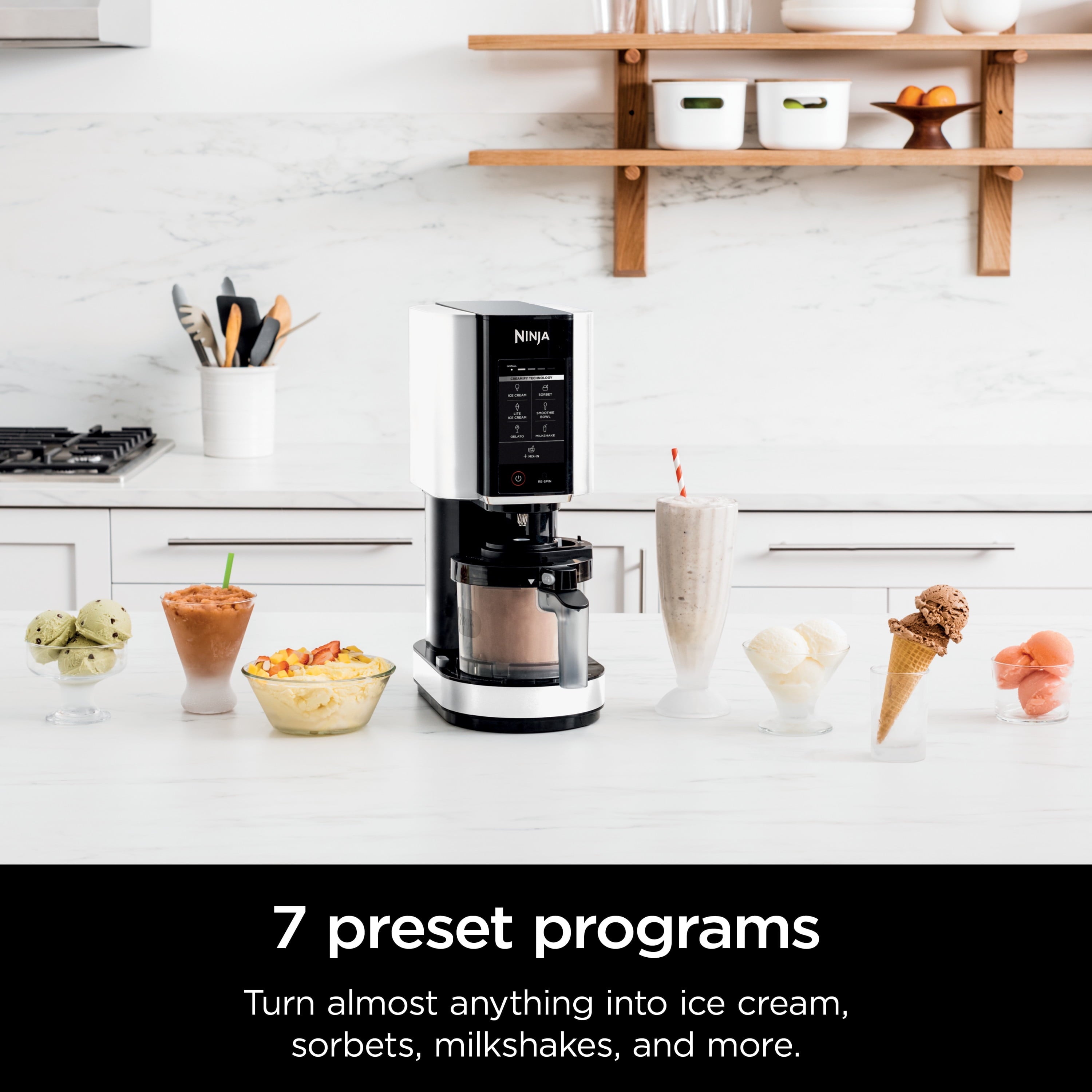 CREAMi®, Ice Cream Maker and Frozen Treat Maker with 7 One-Touch Programs, NC300WMWH