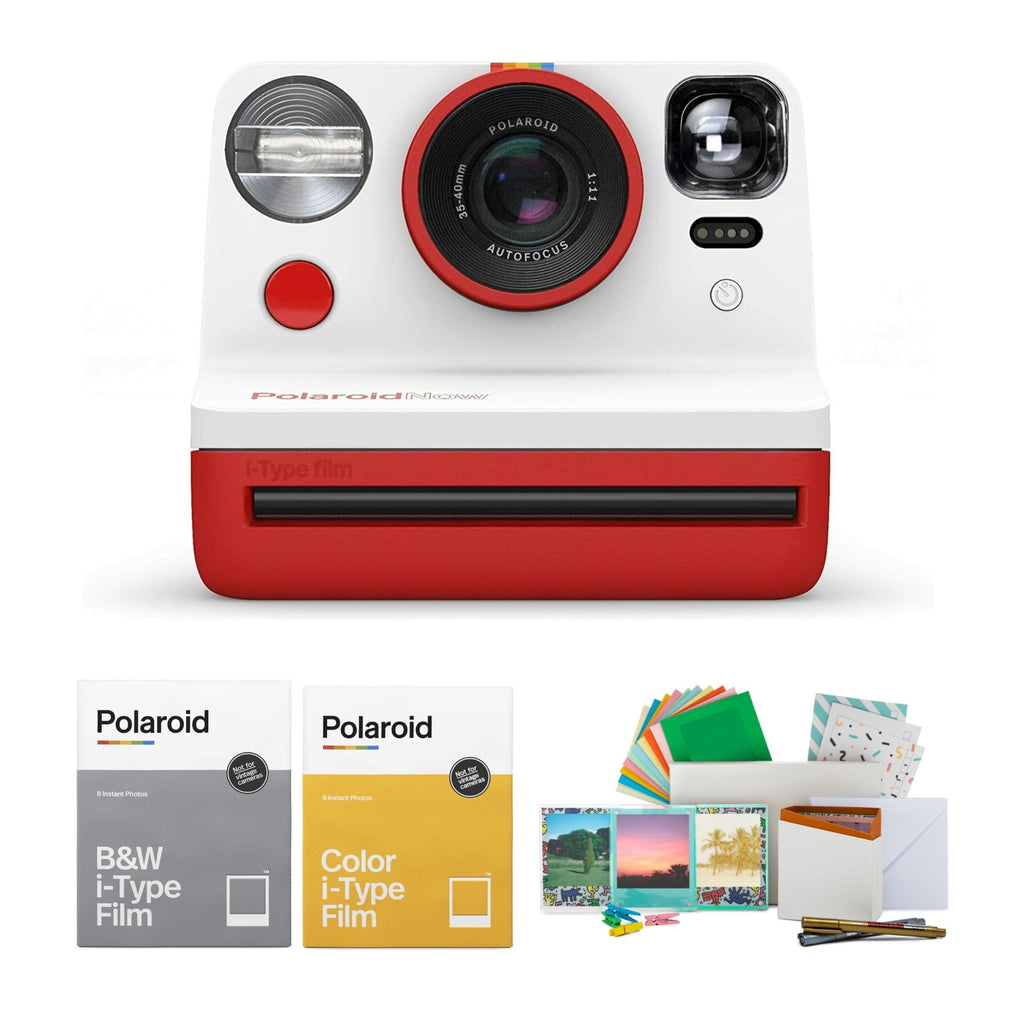 Now VF i-Type Instant Camera (Red) Bundle with Film &amp; Accessory Kit