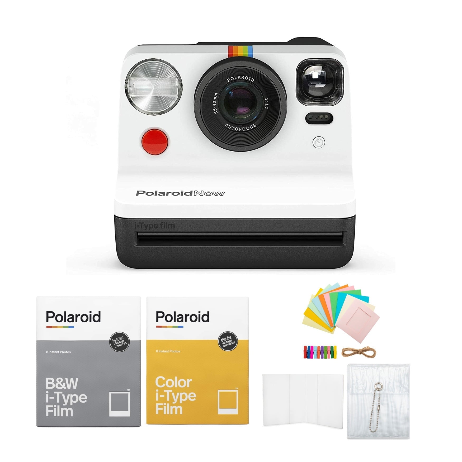 Now VF i-Type Instant Camera (Red) Bundle with Film &amp; Accessory Kit