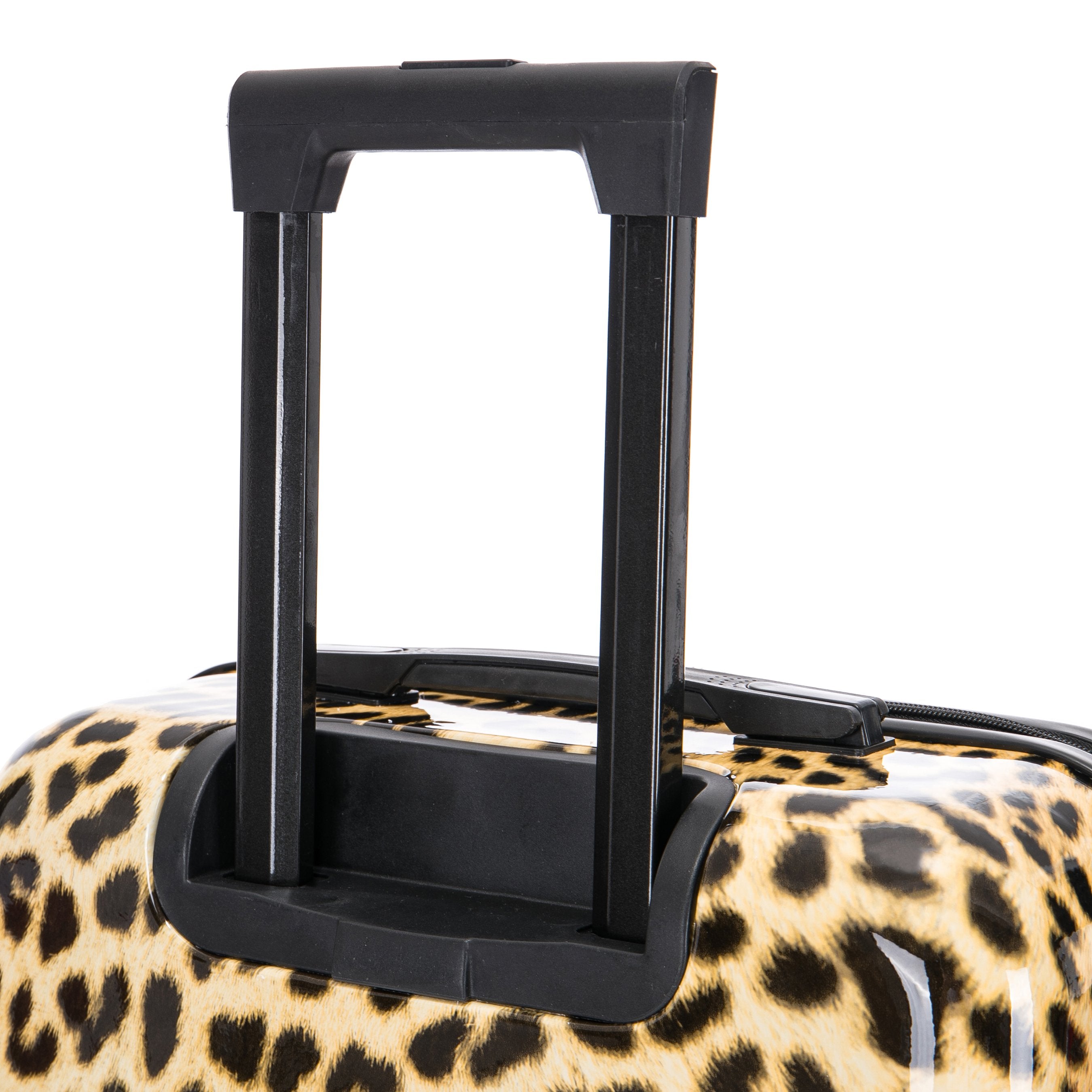 Print 3-Piece Hardside Luggage Sets with Spinner Wheels, Handle, Trolley, (20"/24"/28"), Cheetah