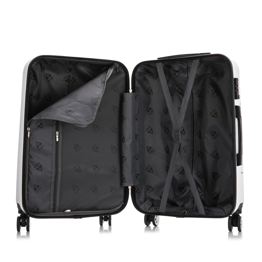 Print 3-Piece Hardside Luggage Sets with Spinner Wheels, Handle, Trolley, (20"/24"/28"), Cheetah
