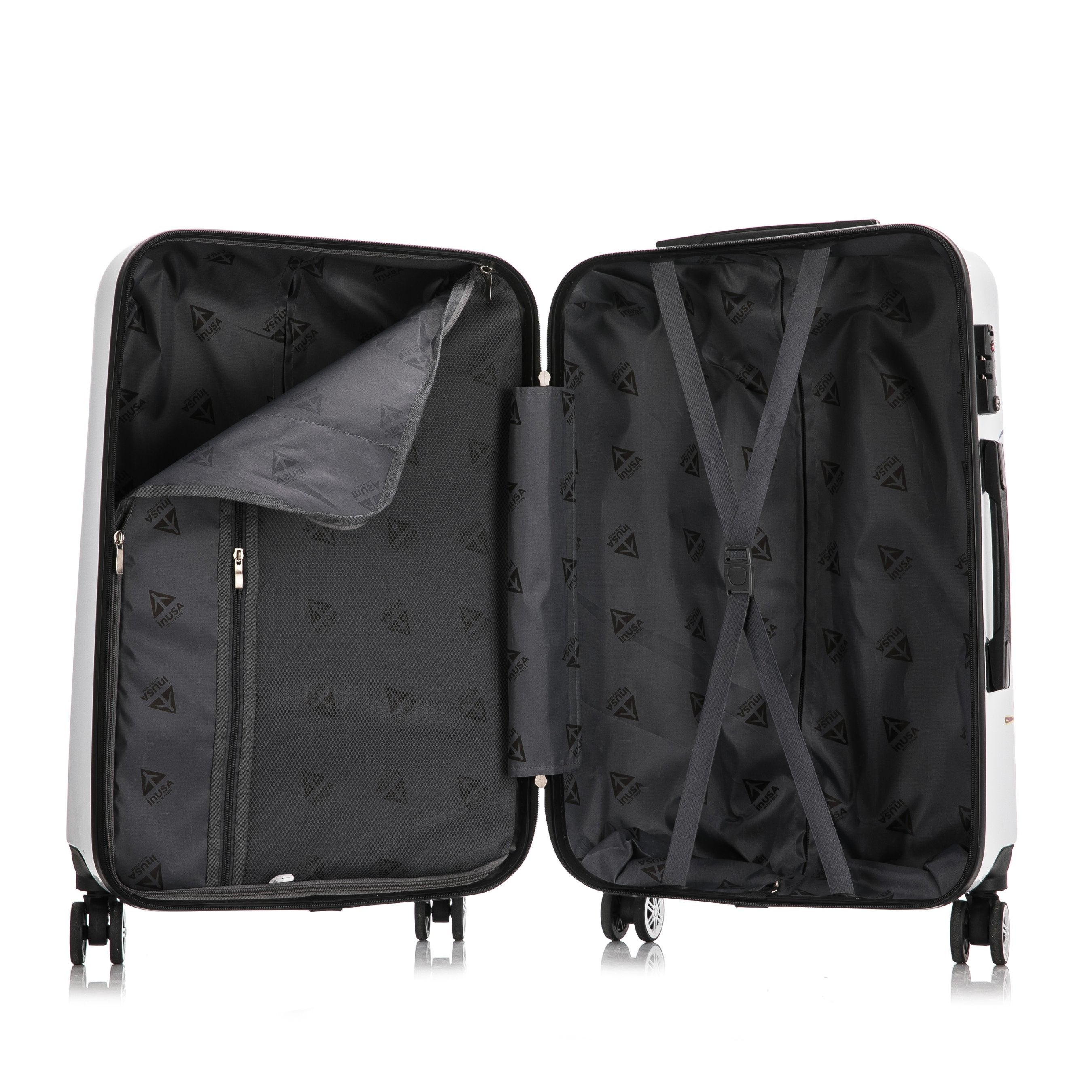 Print 3-Piece Hardside Luggage Sets with Spinner Wheels, Handle, Trolley, (20"/24"/28"), Cheetah