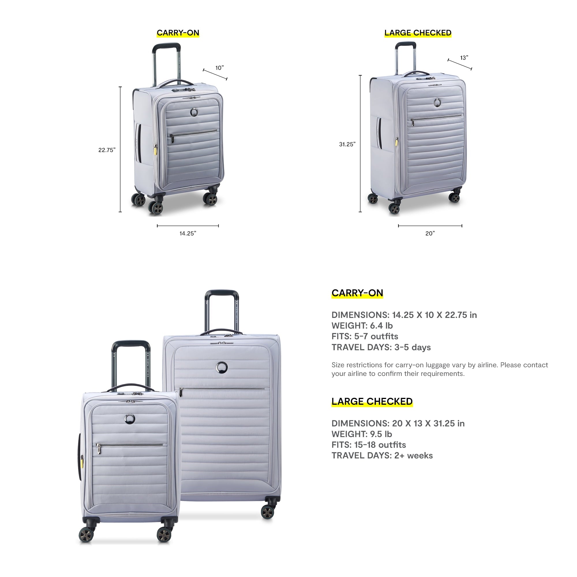 Cruise 3.0 Carry-on Expandable Softside Spinner Luggage