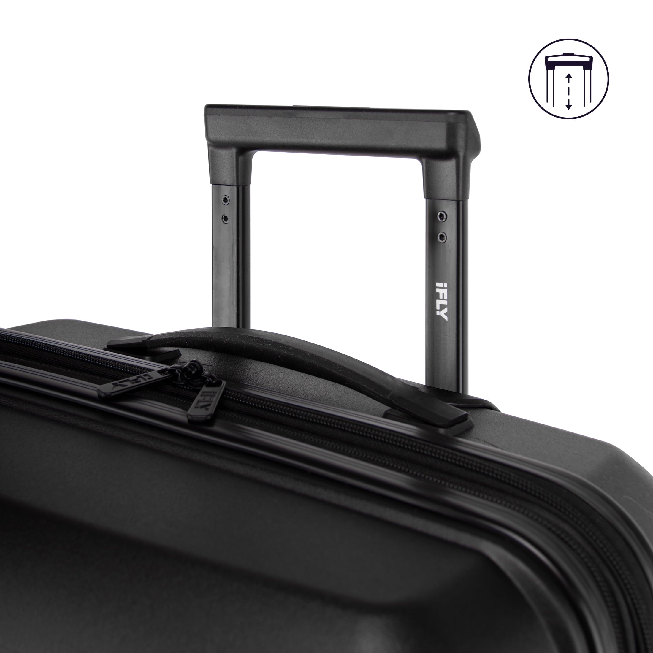 (2 pack) 28" Checked Hard Side Lightweight Expandable Luggage, Black