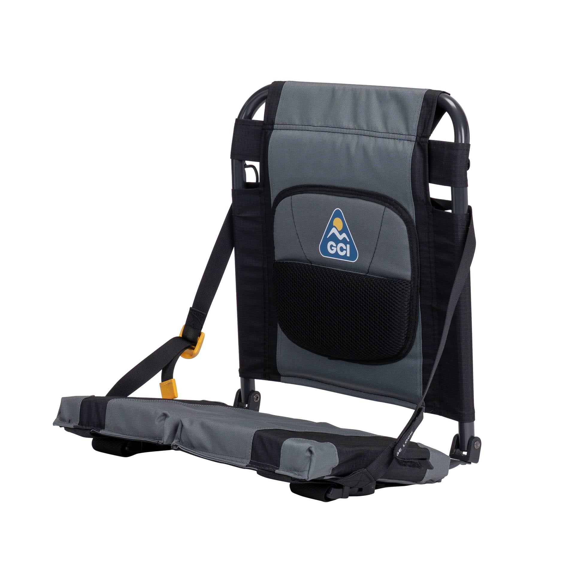 SitBacker Canoe Seat With Adjustable Cushioned Back Support, Black