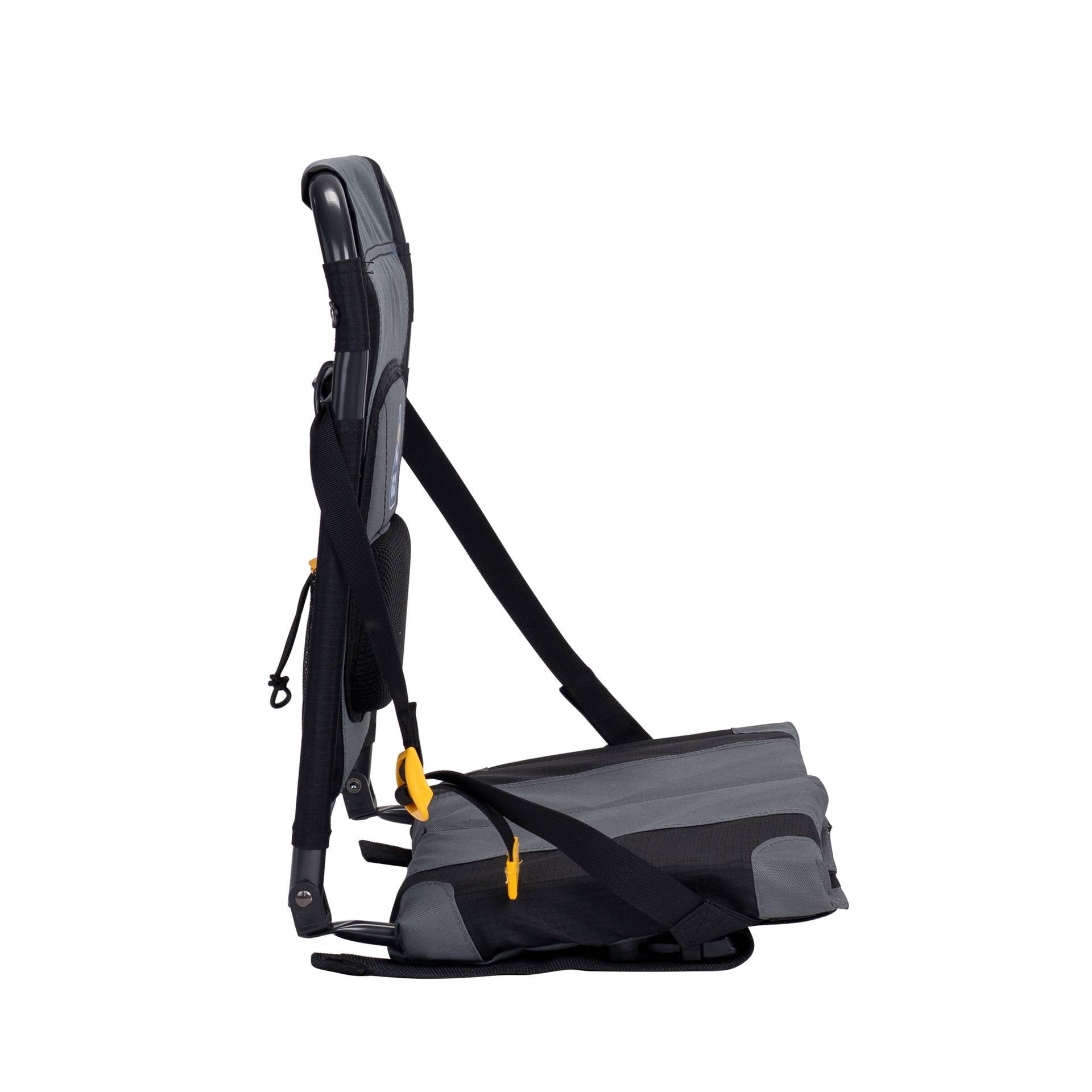 SitBacker Canoe Seat With Adjustable Cushioned Back Support, Black