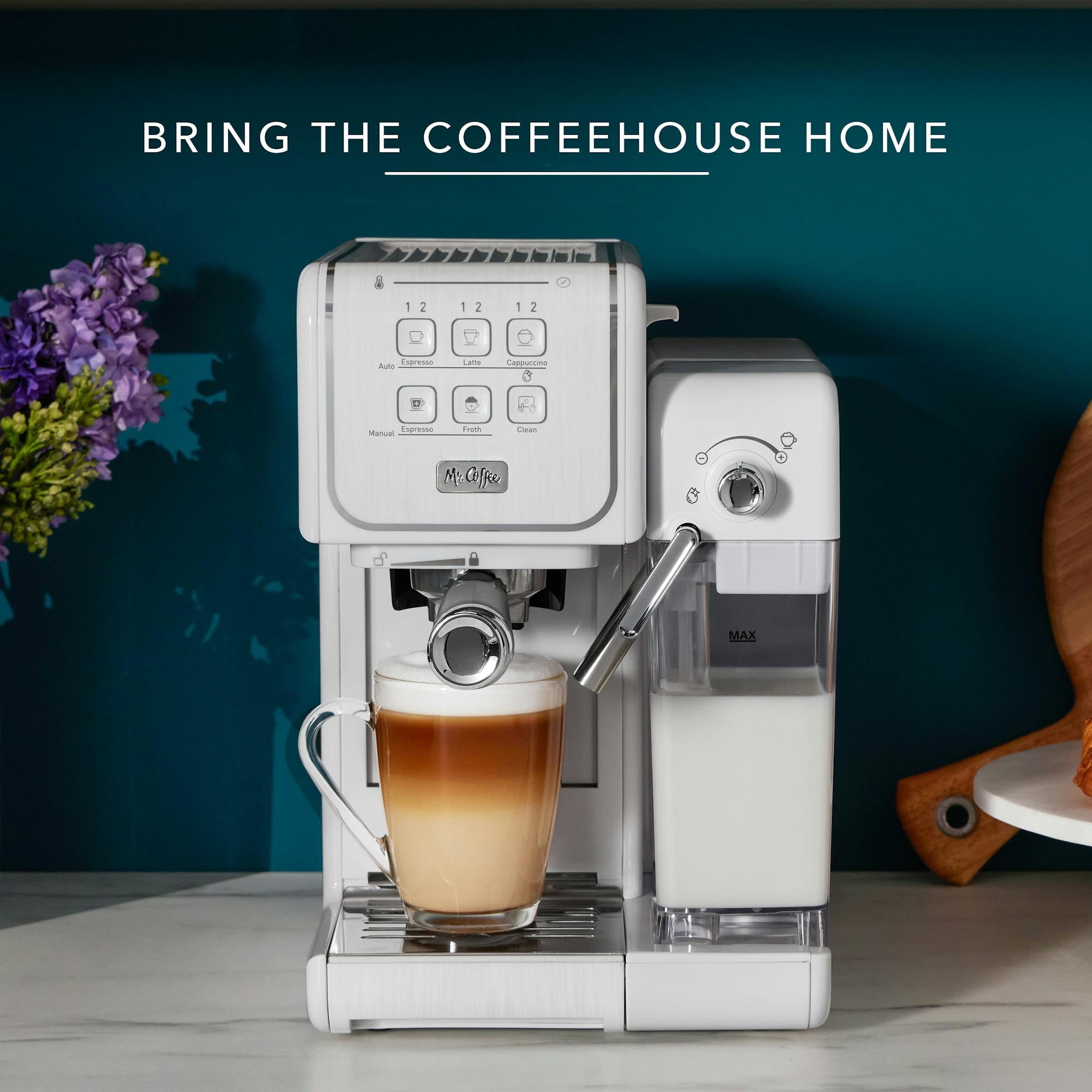 One-Touch CoffeeHouse Espresso &amp; Latte Maker with Milk Frother