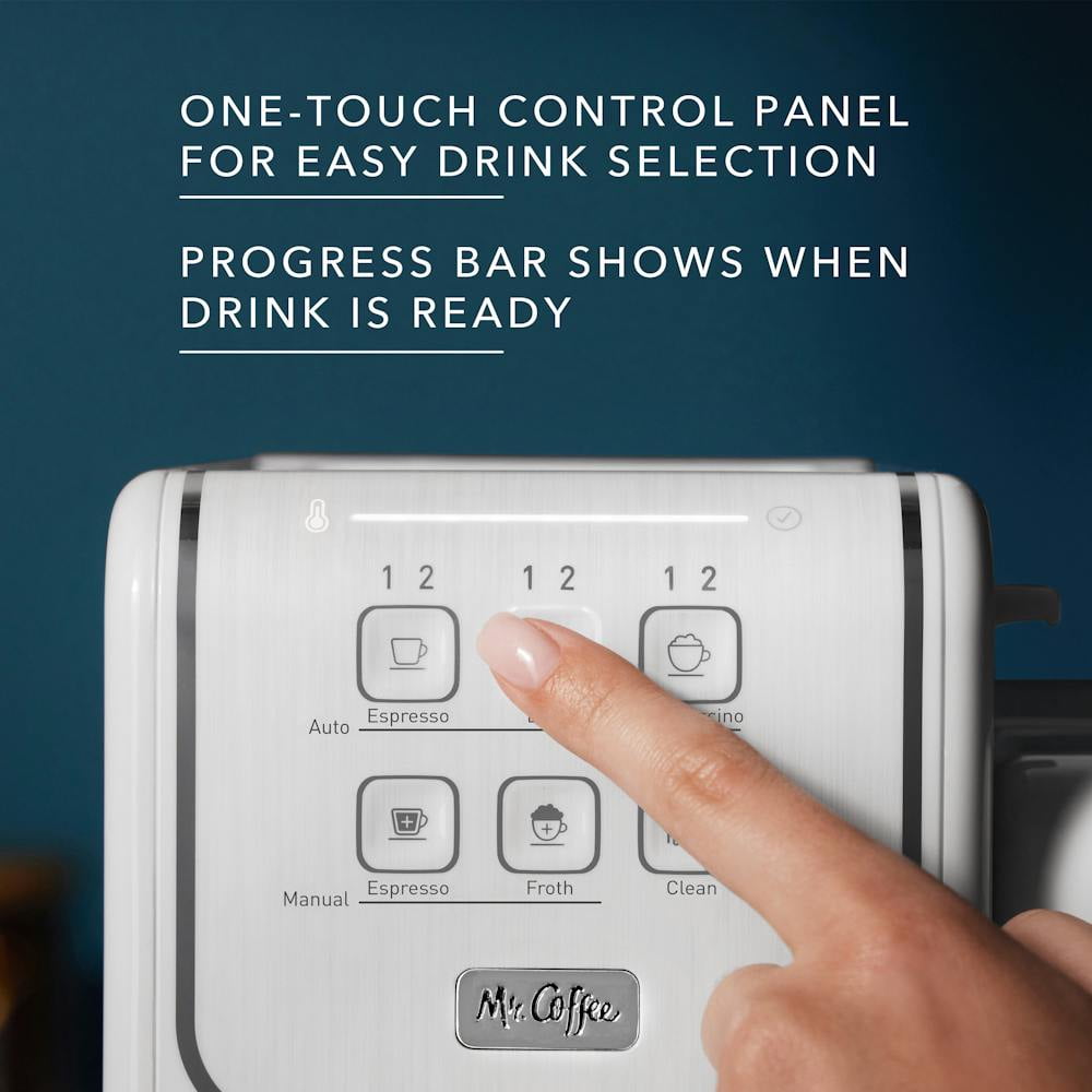 One-Touch CoffeeHouse Espresso &amp; Latte Maker with Milk Frother