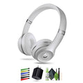 Solo3 Wireless On-Ear Headphones (Silver) Bundle with Accessories