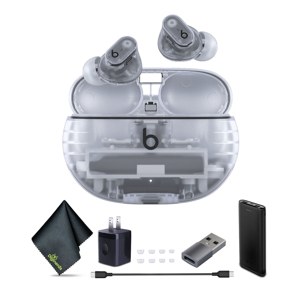 Studio Buds+ Noise Canceling True Wireless In-Ear Headphones (Transparent) with Accessories