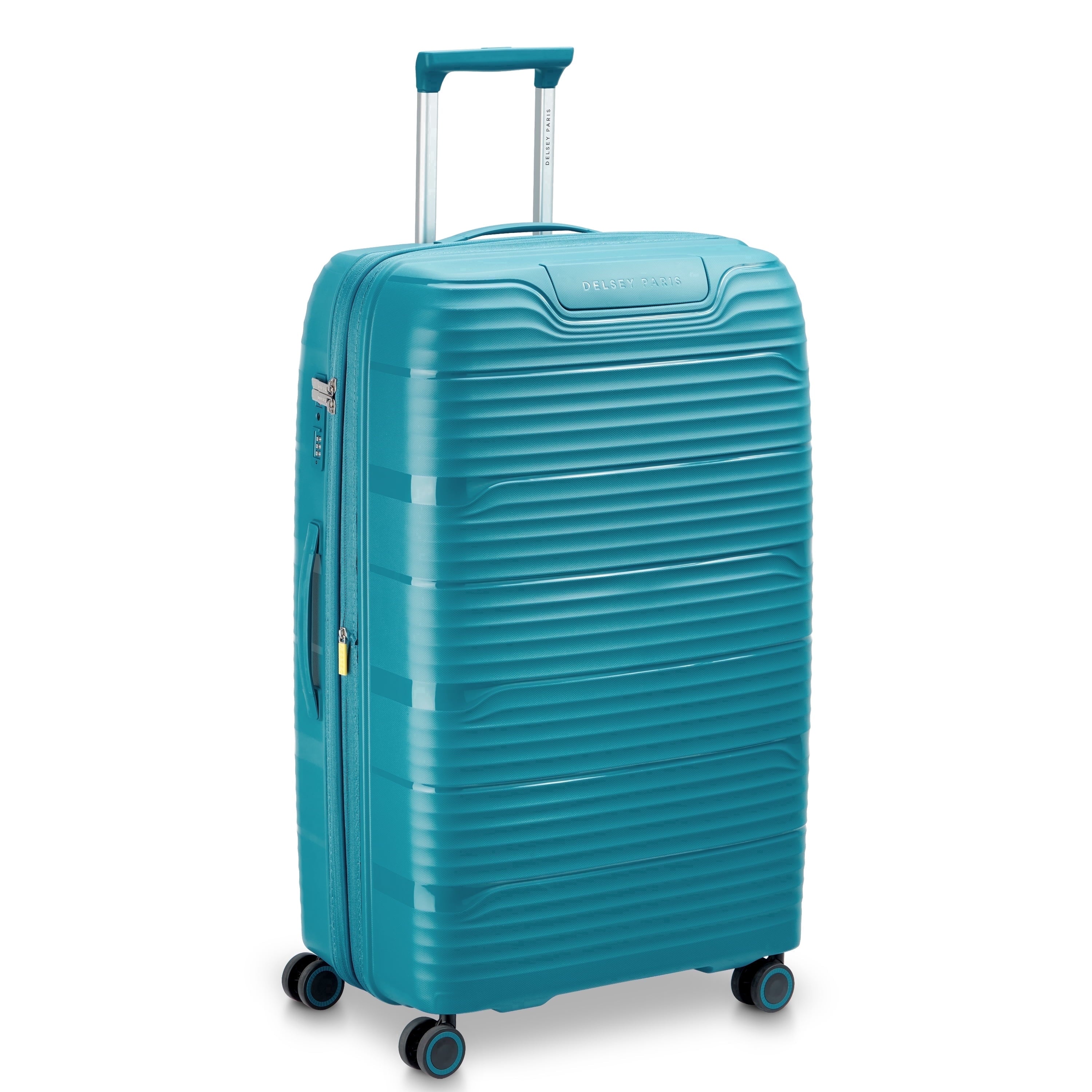 Dune 29" Large Checked Hardside Expandable Spinner Luggage, Teal