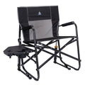 Freestyle Rocker XL with Side Table Oversized Rocking Camp Chair, Black