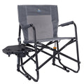 Freestyle Rocker with Side Table Foldable Rocking Camp Chair, Heathered Pewter
