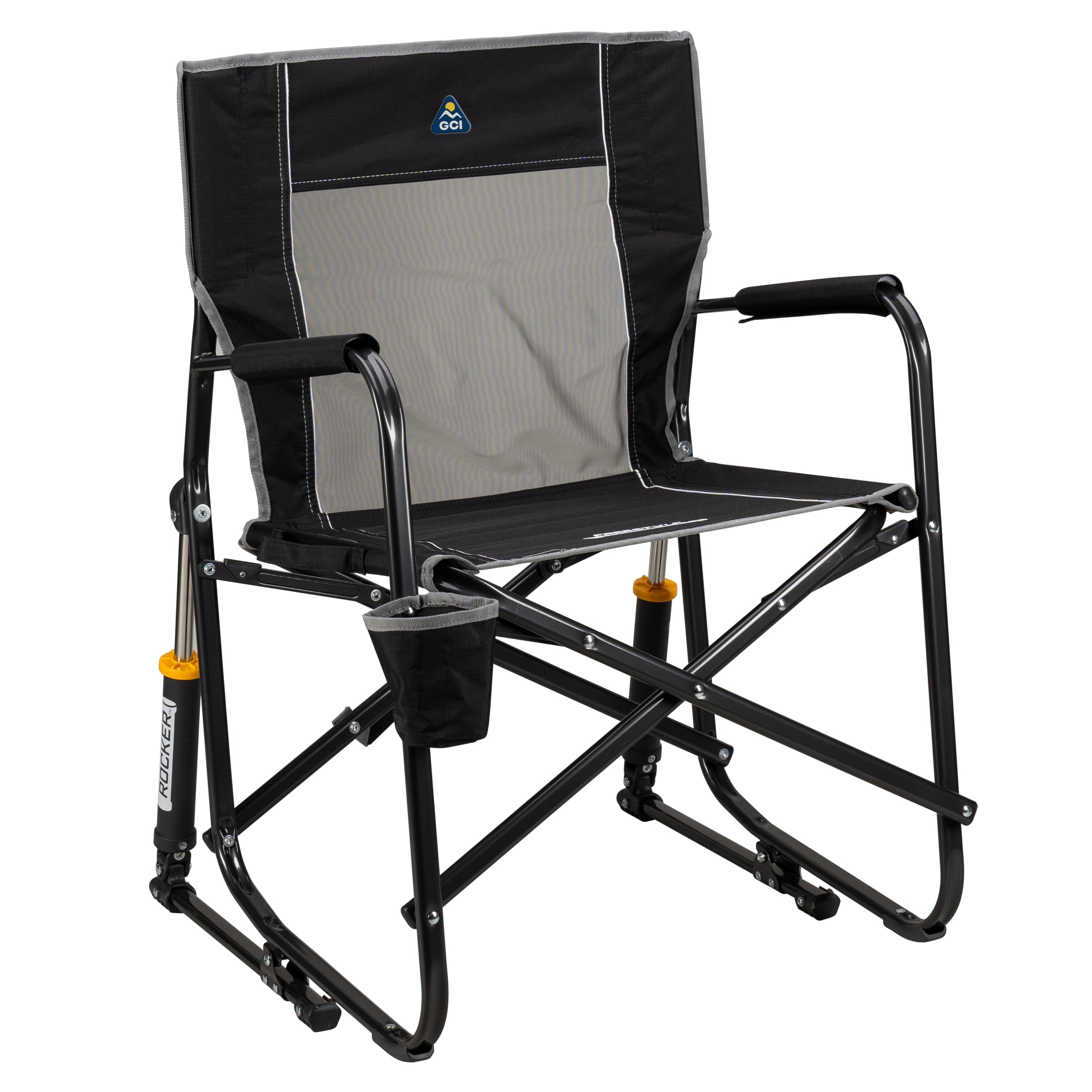 Freestyle Rocker Foldable Rocking Camping Chair, Black