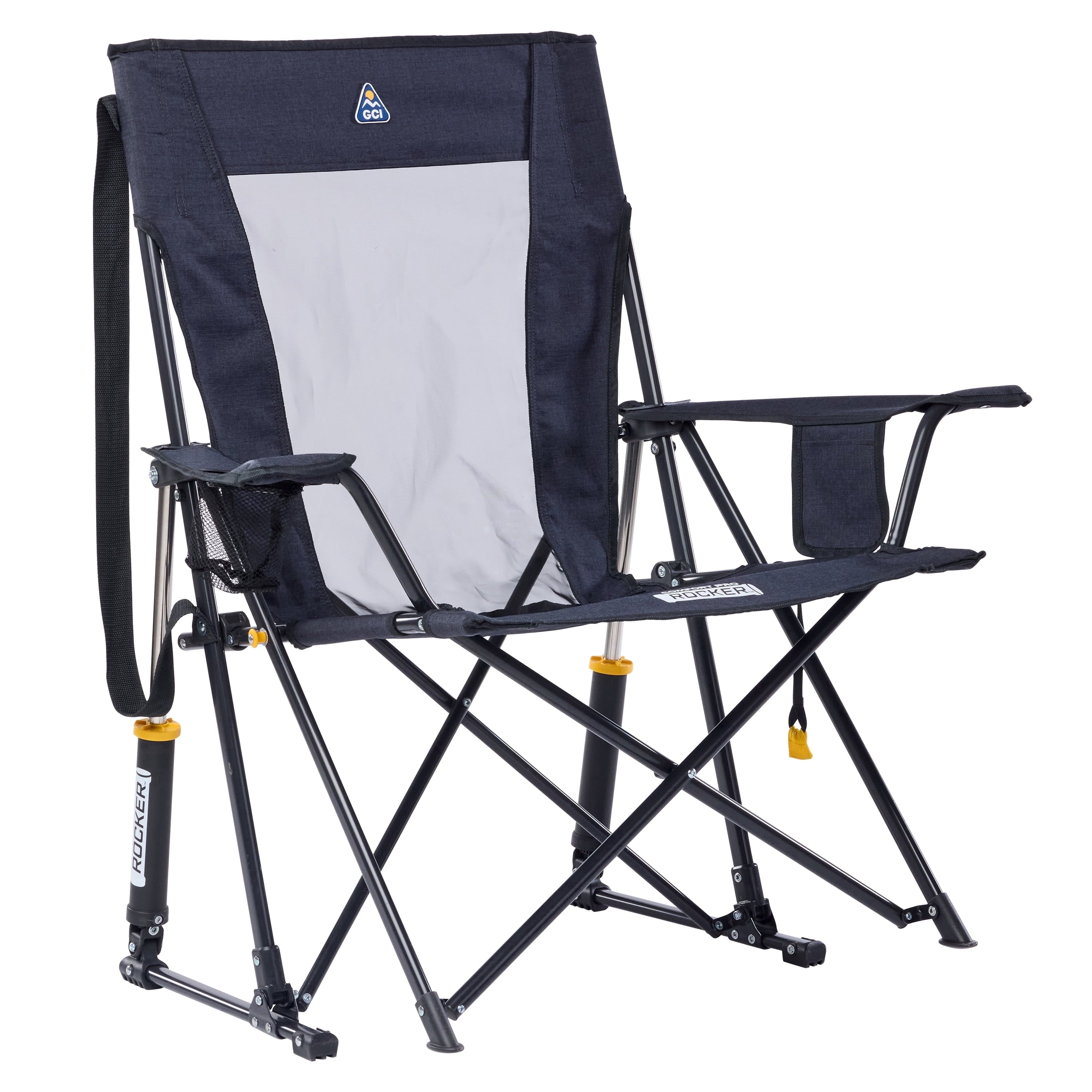Comfort Pro Rocker XL Oversized Rocking Camping Chair, Heathered Charcoal