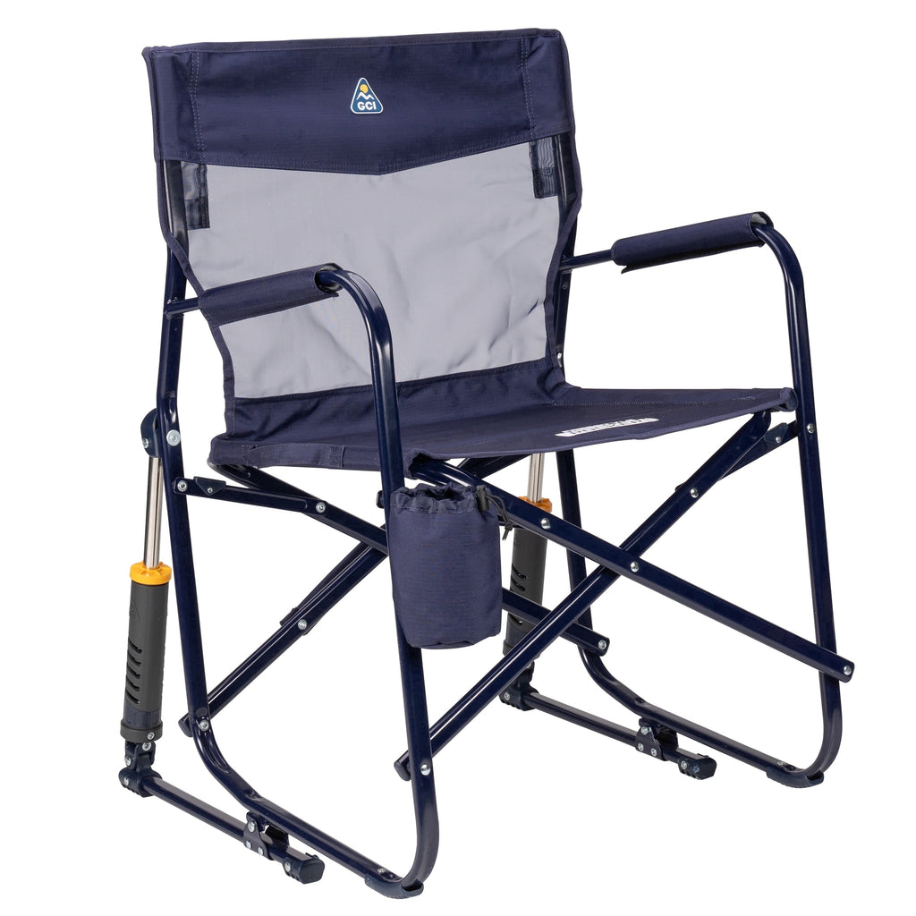 Freestyle Rocker Elite Folding Rocking Camping Chair, Rich Blue