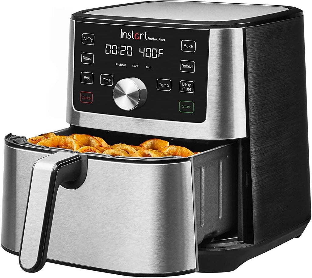 4Qt Vortex® Plus 6-in-1 Mini Air Fryer, Air Fry, Crisps, Broils, Roasts, Dehydrates, Bakes, Reheats, Stainless Steel, 4 Quarts