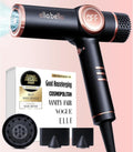 Professional Ionic Hair Dryer with Diffuser, Negative Ion Blow Dryer, Suitable All Hair Types • Intelligent Heat Control &amp; Rapid Drying Speeds • Lightweight Design &amp; Low Noise (Black)