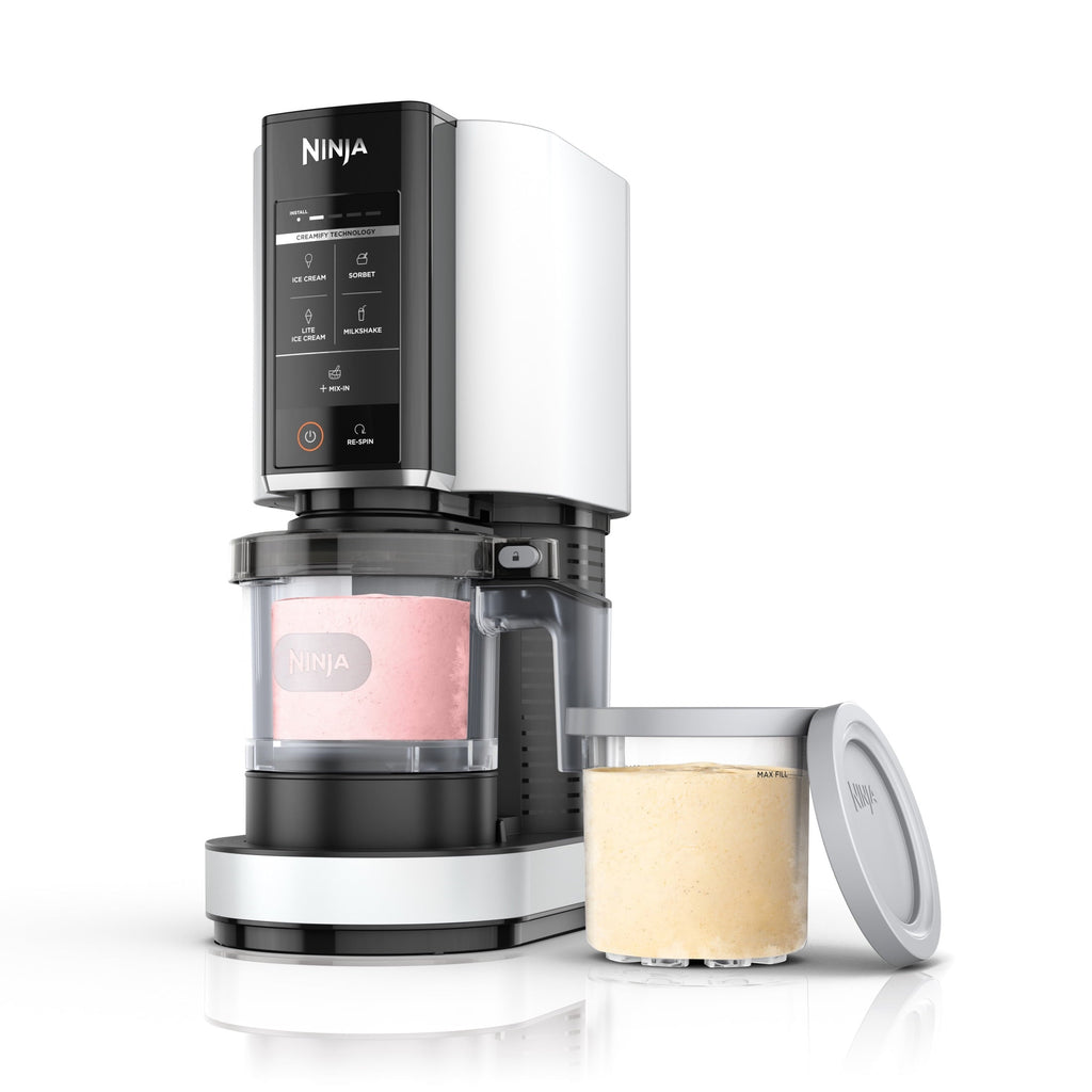 CREAMi Ice Cream Maker, for Mix-ins, Milkshakes, Sorbet, 5 One-Touch Programs, (2) 16 Oz Pint Containers &amp; Lids, NC300WH White