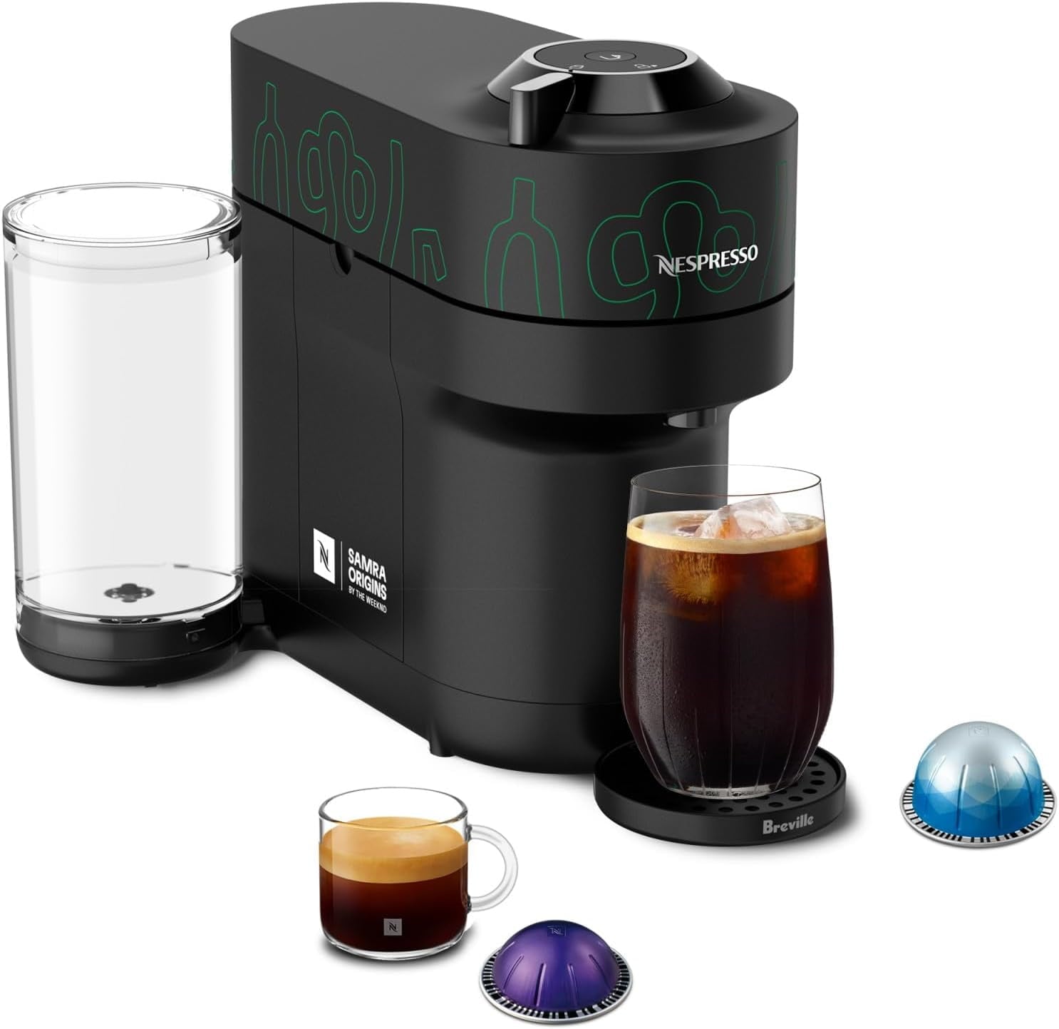 Vertuo Pop+ Coffee and Espresso Maker by, Samra Origins by The Metad Green